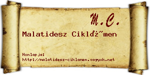 Malatidesz Ciklámen névjegykártya